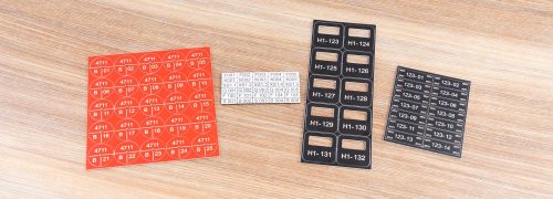 Serialized numbered tags and text tags